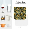 thumbnail image 6 of Yiaed Sunflowers Print Leather Coasters for Drinks - Cup Coasters Coffee Table Kitchen Table Bar, Home & Office Gifts Handmade Drink Coasters-Square, 6 of 6