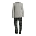 thumbnail image 5 of Hanes Men's and Big Men's Xtemp Crewneck and Cozy Microfleece Pants Pajama Set, 2-Piece, Sizes S-5XL, 5 of 5