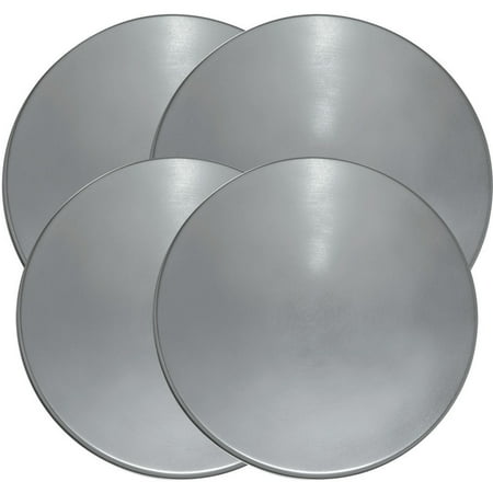 Range Kleen 4-Piece Burner Kover Set, Round, Stainless Steel