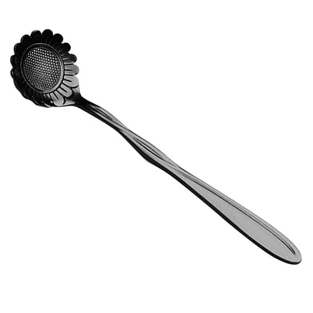 Cuchara de té de café Cuchara de condimento inoxidable Girasol Fanmusic Cuchara de té de café