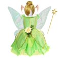 thumbnail image 3 of Disfraz de Disney Tinker Bell para niñas, disfraz de Hada Verde, vestido de princesa de fantasía, fiesta de cumpleaños, Halloween, Carnaval, ropa, 3 of 5