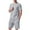 Gray, variant on Oplxuo Mens Short Sets 2 Piece Outfits Jogging Sweat Crewneck T Shirt & Shorts Set Striped Jacquard Loose Casual Track Suits