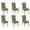 Brun Chèque, variante sur Housses de Chaise pour Salle à Manger Ensemble de 6 Housses de Chaise Extensibles Amovibles Lavables pour Cuisine Maison Fête Hôtel Cérémonie de Mariage, Taille Universelle (Cœur d'Amour)
