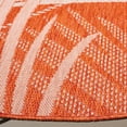 thumbnail image 4 of SAFAVIEH Beach House Declan Botanical Indoor/Outdoor Area Rug, Orange/Ivory, 6'7" x 6'7" Round, 4 of 16