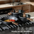 thumbnail image 2 of SENSARTE 24-Piece Nonstick Pots and Pans Set, Black Titanium Induction Cookware Set, Healthy Kitchen Cooking Sets with Stay-Cool Handles, Dishwasher & Oven Safe, Stackable, 2 of 8