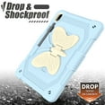 thumbnail image 6 of for Samsung Galaxy Tab S9plus/S9FE
+/S10plus/S8plus/S7plus/S7FE, Case for Kids Boy Girl Gift, Cute Butterfly Wings Kickstand Shockproof Heavy Duty Rugged Cover with Shoulder Strap - Beige+Blue, 6 of 8
