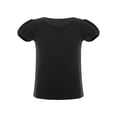 thumbnail image 2 of Zaldita Kids Girls Solid Color Basic T-shirts Cotton Round Neck Short Sleeve Blouse Tee Tops Black 4-5, 2 of 5