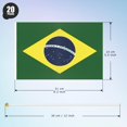 thumbnail image 2 of Banderas de Brasil ASUNO, paquete de 20, 14 x 21 cm, poliéster, 2 of 7