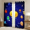 thumbnail image 2 of Solar System 30%-50% Blackout Curtains Galaxy Planet Theme Curtains Outer Space Curtains & Drapes for Youth ,ish Cartoon Style Window Treatments 42Wx63L, 2 Panels, 2 of 6