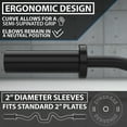 thumbnail image 4 of Synergee Commercial Super Easy Curl Olympic Bar Black Phosphate with Powder Coated Brass Bushings Excellent for Bicep Curls and Triceps Extensions, 4 of 7