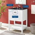 thumbnail image 4 of Sink Vanity Cabinet, Wood, White Black, Modern Contemporary Urban Design, Hotel Bedroom Bathroom Master Suite Guest, 4 of 10