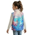 thumbnail image 2 of Uorisanigo Girls Boys Zippered Vest Warm Outwear Lightweight Sleeveless Full Zipper Ocean Axolotl Jacket for Fall & Winter Kids Stand Up Collar Jacket Vest Trendy Clothing, 2 of 7