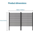 thumbnail image 1 of QinaQin 48 x 71 Inch 2-Panel No-Dig Metal Privacy Fence, Rustproof, Black, 1 of 5