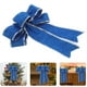 thumbnail image 5 of 5 unidades de lazos de cinta de tela brillante para Navidad, ideales para decorar el árbol de Navidad (azul)., 5 of 8