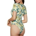 thumbnail image 3 of Naloa Lilies Flowers Women's Short-Sleeved Onesie, One-Piece Swimsuit for Parties, dates, clubs - XX-Large, 3 of 9