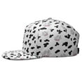 thumbnail image 2 of Cow Print Snapback Hat - Flat Brim Baseball Cap for Men & Women - Adjustable Black and White Cow Pattern Hip Hop Cap - Farmhouse Rustic Streetwear, 2 of 4