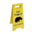 thumbnail image 1 of Cartel de precaución de vómito de gato para amantes de los gatos, decoración de escritorio para el hogar y la oficina, 1 of 5