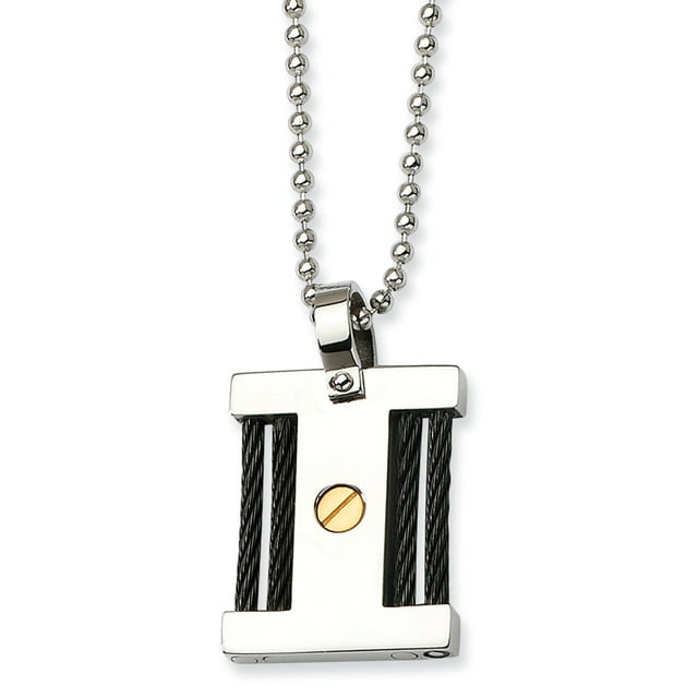 Acier Inoxydable Or Noir Plaqué Or Jaune Pendentif Pendentif Pendentif Forme Géométrique