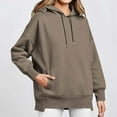 thumbnail image 3 of Aofany Sweatshirt for Women Womens Long Sleeve Hoodie Sweatshirt Hooded Pullover Tops Blouse With Pocket, 3 of 8