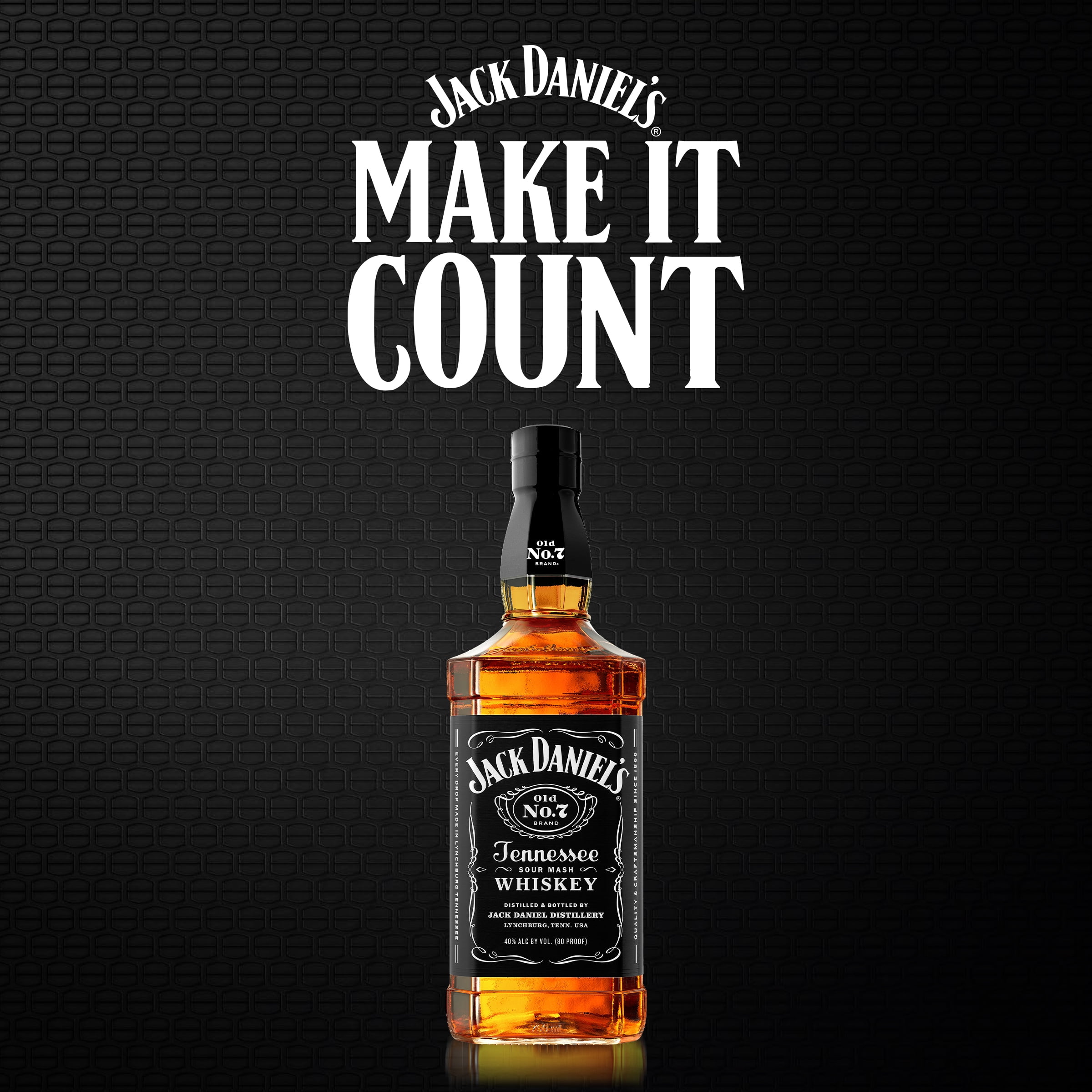 Jack Daniel's Old No. 7 Tennessee Whiskey, 750 ml Bottle, 80 Proof