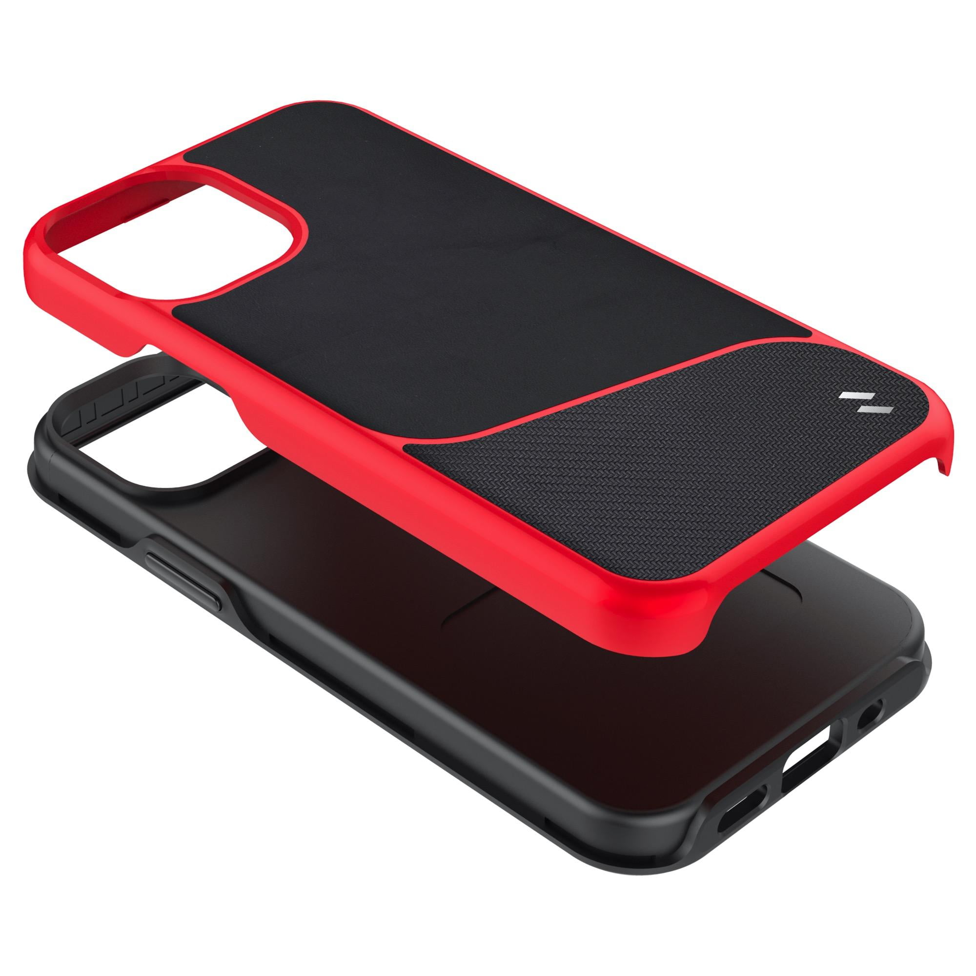 ZIZO DIVISION Series for iPhone 12 Mini Case - Sleek Modern Protection - Black & Red
