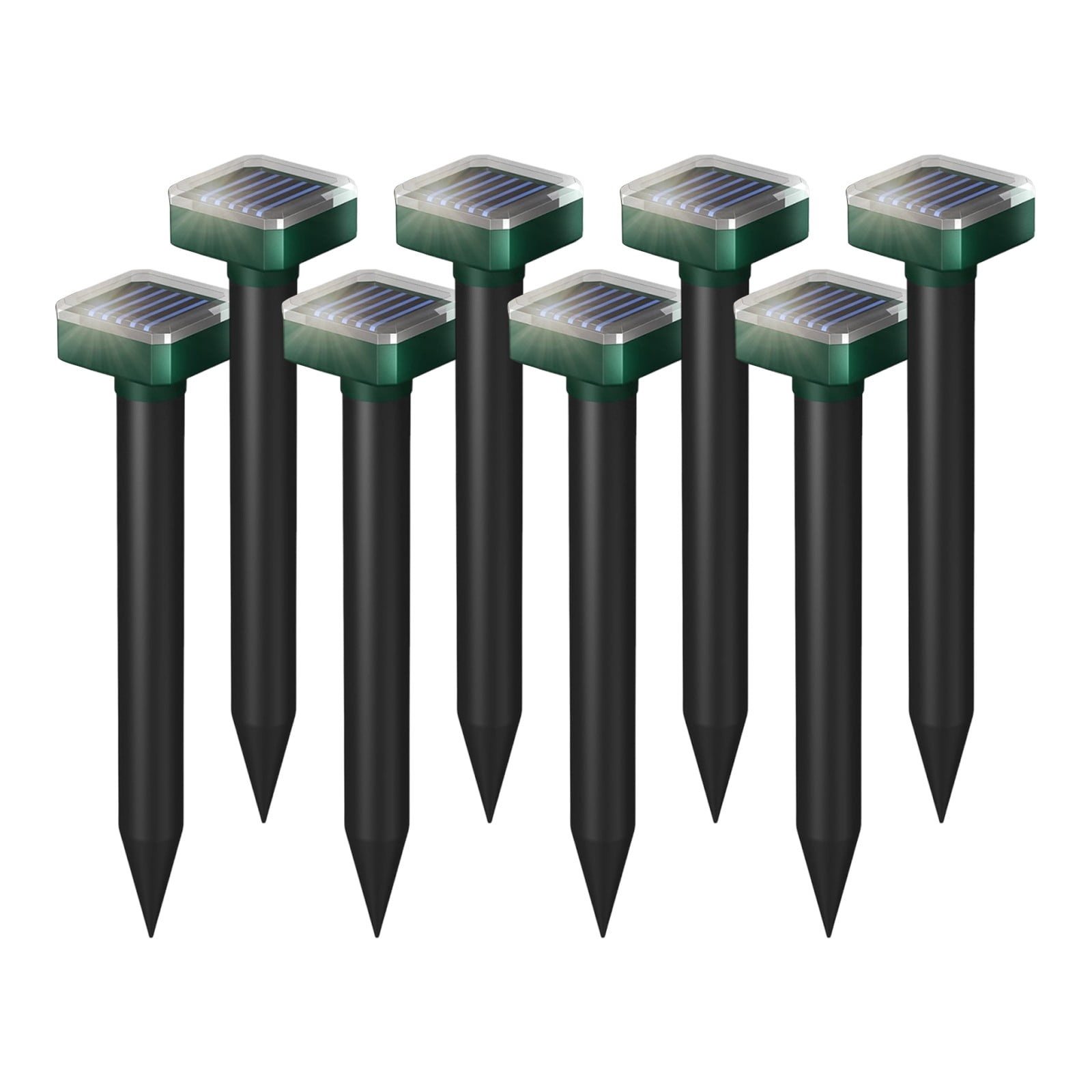 6 Pack Mole Repellent Solar Powered Outdoor,Gopher Repellent Ultrasonic Mole Repellent Stakes Waterproof Sonic Mole Spikes