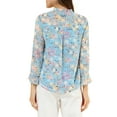 thumbnail image 4 of Allegra K Women's Long Sleeves Tie Neck Ruffle Collar Floral Print LeisureTop, 4 of 7