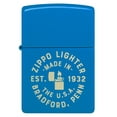 thumbnail image 2 of Zippo Seal Design Sky Blue Matte Pocket Lighter, 2 of 8