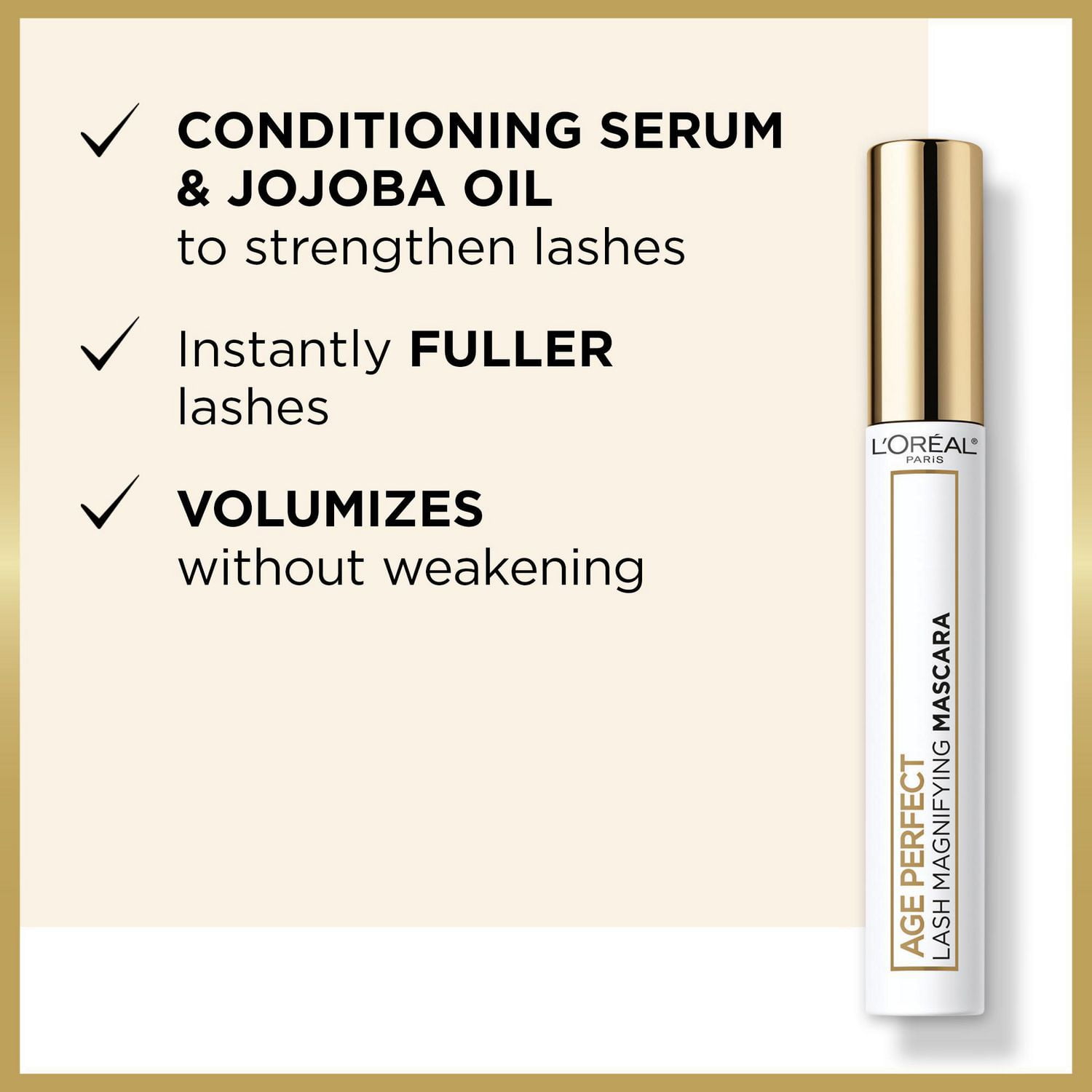 L'Oréal Paris Age Perfect Mascara Densifiant, Infusé à L'Huile de Jojoba, Pour Les Yeux Sensibles, Noir, 8.4  ML