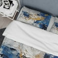 thumbnail image 4 of Designart "Cubist Kaleidoscope Blue Yellow Harmony" Cubism Bedding Covert Set - Abstract Blue Modern Bed Set With 2 Shams, 4 of 6