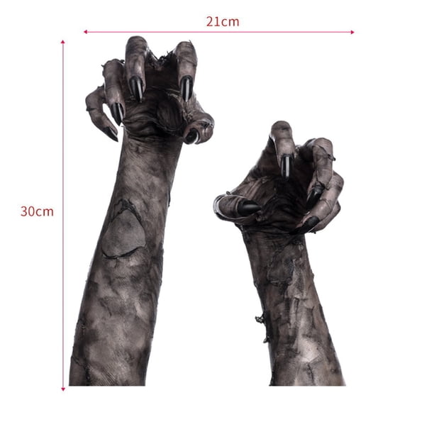Pegatina de pared de mano fantasma 3D para Halloween, papel tapiz extraíble autoadhesivo, decoración de ambiente de terror, decoración del hogar