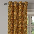 thumbnail image 3 of Ambesonne Tribal Grommet Curtain, Tiger Skin Motif, 50" x 63", Orange and Black, 3 of 6