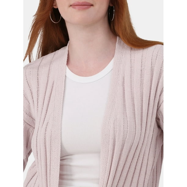 No Boundaries Ribbed Duster Cardigan Sweater Midweight Women s and Women s Plus Walmart Business Supplies