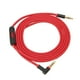 thumbnail image 3 of Cable de audio de repuesto con micrófono en línea y cable de audio portátil con control de pista para auriculares (negro rojo), 3 of 9