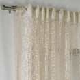 thumbnail image 4 of 3S Brother's Beige Lace Sheers Extra Long Floral Style Curtains Set of 2 Panels Rod Pocket & Back Tab Home Décor Window Custom Made Drapes 10-30 Ft. Long -Made in Turkey Each Panel (52"W x 95"L), 4 of 6
