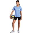 thumbnail image 5 of NELEUS Womens Workout Tops UPF 50+ Short Sleeve Shirts for Athletic Yoga Running Loose Fit Quick Dry T-Shirts,Sea Blue,US Size L, 5 of 5