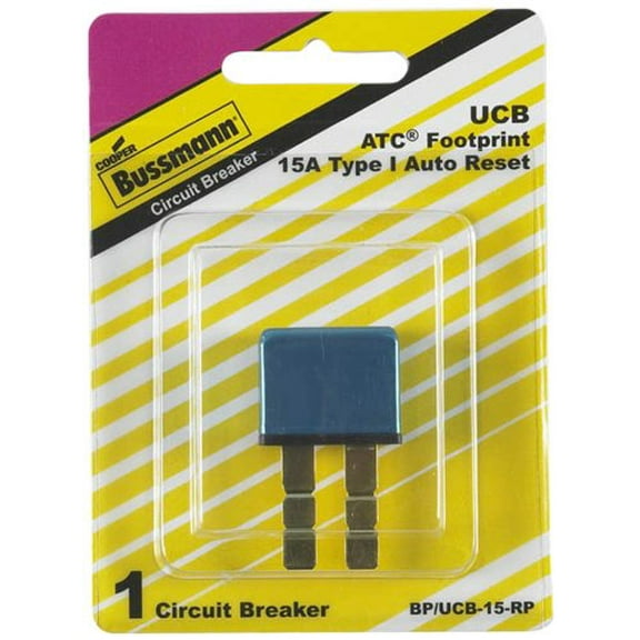 BUSSMANN UCB-15 - 15 Amp Auto-Reset ATC/ATO Blad (Pack of 1)