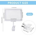 thumbnail image 2 of 4 Set Acrylic Sign Holder With Clamp 10.8x8.6 Inch Retail Store Signs Displays Double Sides Swivel Signage with Clamp with PVC Card for Supermarket Business Shelves Store, 2 of 8
