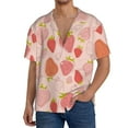 thumbnail image 3 of Wukai Strawberry Men's Casual Short-Sleeve Button Down Shirt - Lightweight Summer Dress Shirt for Daily Wear-Medium, 3 of 7