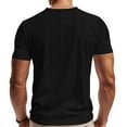 thumbnail image 5 of YLSDY Men's Slim Fit V Neck Casual Shirts Short Sleeve Blouses Muscle Longline Henley T-Shirt Stylish Gym Workout Tops Black XXL, 5 of 5