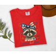 thumbnail image 5 of Moonlight Apparel Feral but Free 4th of July Raccoon Shirt Cute Patriotic Graphic Tee for Women Multicolor T-Shirt Vintage USA Independence Day, 5 of 6