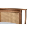 thumbnail image 5 of Baxton Studio Jamila Modern Transitional Walnut Brown Finished Wood and Synthetic Rattan Full Size Platform Bed, 5 of 7