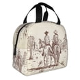 thumbnail image 2 of Easygdp Cowboys Riding Horses Bolsa Térmica Premium - Tela Oxford Impermeable, Gran Capacidad, Bolsillo Frontal, Unisex para Trabajo, Escuela, Actividades al Aire Libre y Picnics, 2 of 8