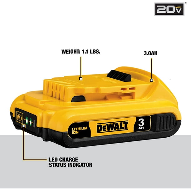 DEWALT 20V MAX Battery Pack with Charger Multi 3 Ah DCB230C