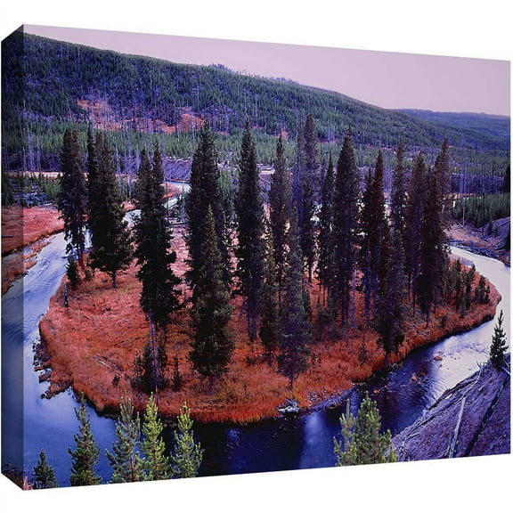 Dean Uhlinger "Dusk Meander Yellowstone" Gallery-Wrapped Canvas