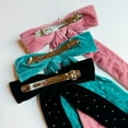 thumbnail image 3 of Ellison+Young Pearl Throwed Velvet Bow Hair Clip, 3 of 7