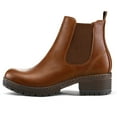 thumbnail image 3 of Bocca Women's Brown Chelsea Boots Chunky Heel Ankle Booties Size 10, 3 of 8