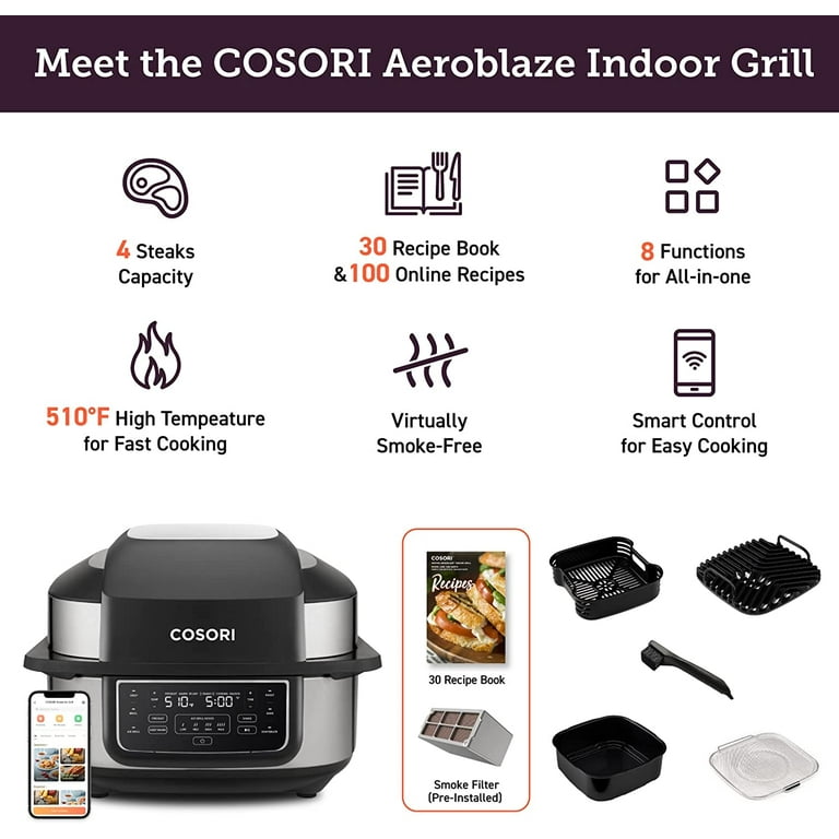 Aeroblaze® Smart Indoor Grill with Bonus Items – COSORI