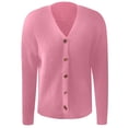 thumbnail image 5 of Lixiuxyad Womens Cardigans Loose Fit Button Up Knit Cardigan Sweater For Casual Wear,Red, 5 of 6