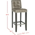 thumbnail image 4 of SAFAVIEH Thompson Bar Stool Clay, 4 of 7